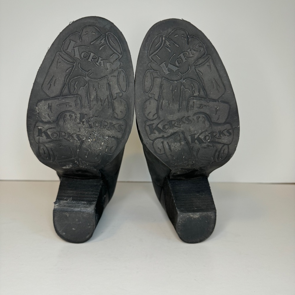 Korks by Kork-Ease Castaneda Black Nubuck Leather Bootie With Back Zip Size 9.5 - Picture 6 of 9
